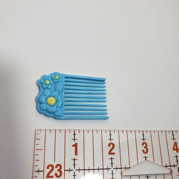 My Little Pony Lily Flutter Comb Pick G1 Blue Yellow Flowers Vintage 80s - Picture 5 of 7